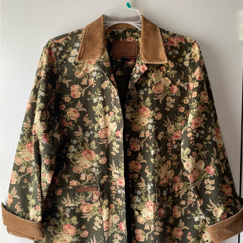 Lauren Ralph Lauren Floral Blazer with Corduroy Collar